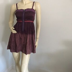 Free People fit and flare ombré slip dress in purple
